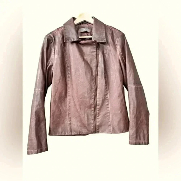 Bagatelle brown faux leather jacket medium - Picture 1 of 6
